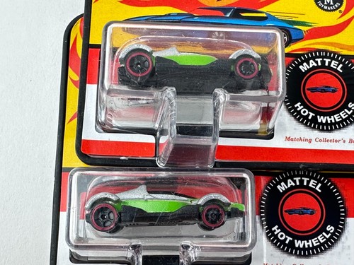 World's Smallest Hot Wheels Car w/ Colletors Button Green & Silver Redline NEW - Picture 12 of 15