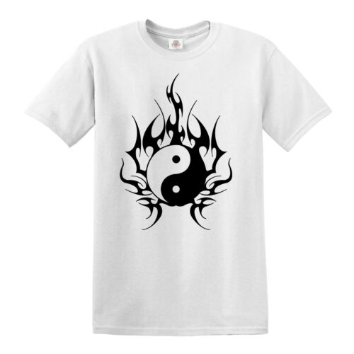YIN YANG TRIBAL T-SHIRT Tattoo Celtic Rock Metal yinyang Music Goth tshirt  Top | eBay