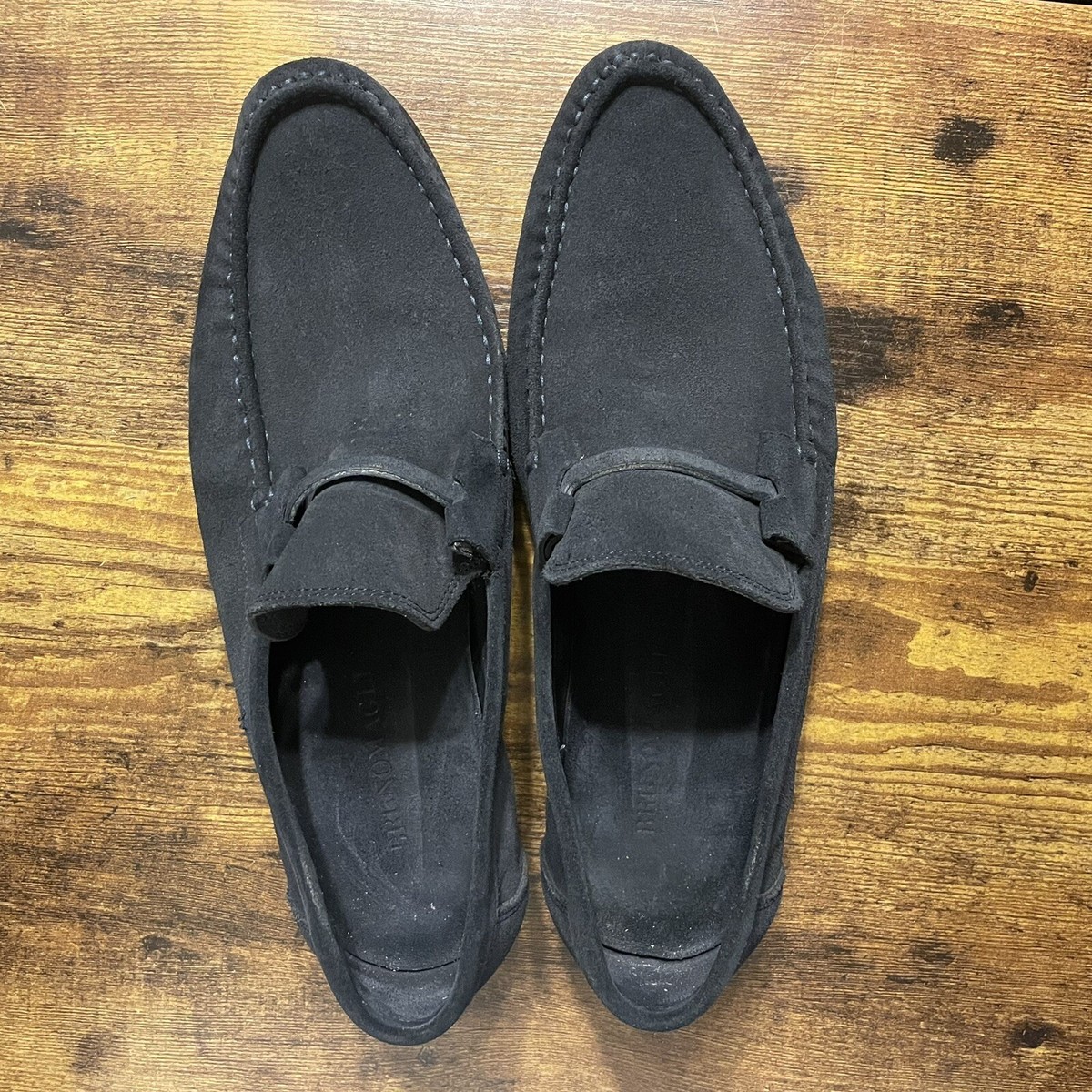 Bruno Magli Tabarro Navy Blue Suede Leather Loafers Shoes  display picture 1