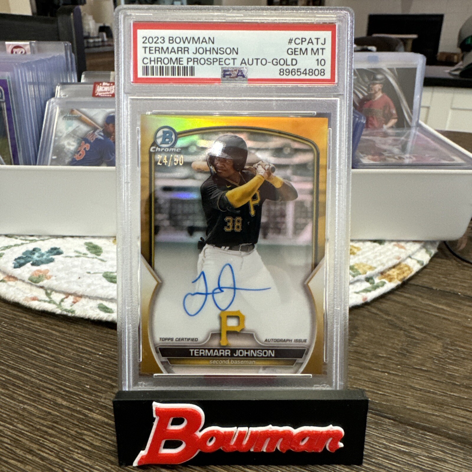 2023 Bowman - Chrome Prospect Auto Gold Refractor #CPA-TJ Termarr Johnson /50
