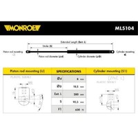 Monroe Gasfeder DäMpfer Heckklappe 630 N Passend FüR Audi 80 8C B4