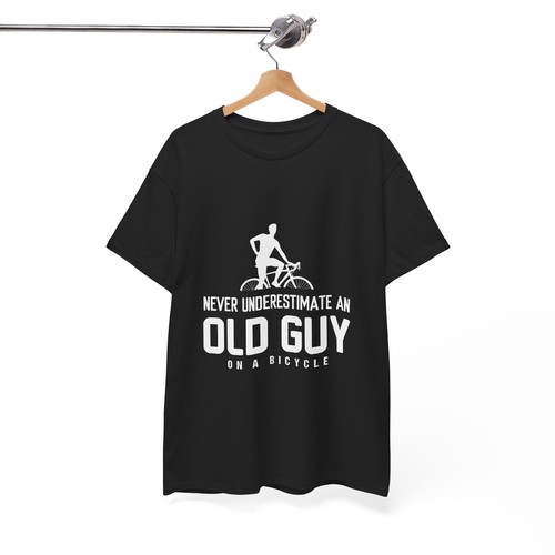 Cycling Bicycle Unisex Heavy Cotton Tee T-Shirt 'Never Underestimate' - Picture 21 of 109