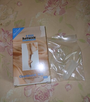 BUNHEADS Clear Stretch Gel Tip Zehenschutz Zehenkappe 1 Stück S/M NEU!