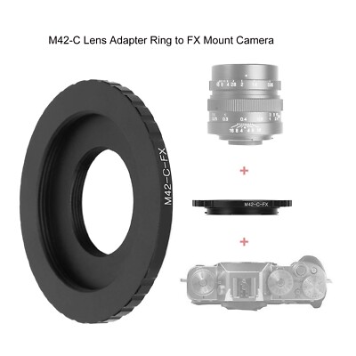 Metal M42 C FX Lens Adapter Ring M42-C Lens Adapter to for FUJI FX Mount Camera