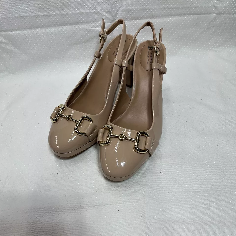 Giani Bernini Apriil Slingback Pumps Womens Size 8M Nude Memory Foam Block Heel - Image 3 of 4