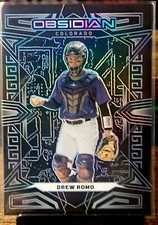 2023 Chronicles Obsidian Carolina Blue Electric Etch /99 Drew Romo - Rockies