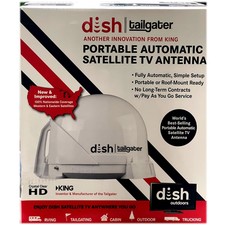 King Dt4400, Tailgater Portable Hd Satellite Tv Antenna, White Das