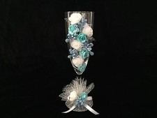 Sektglas Rosen Brautpaar Süslü Kadeh Bardak Hochzeit Nisan Nikah Gelin Damat