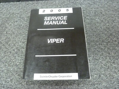 2005 Dodge Viper SRT-10 Convertible Coupe Shop Service Repair Manual 8