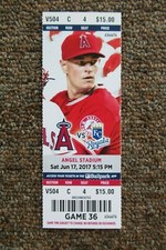 ANGELS VS ROYALS 6/17/2017 FULL TICKET ~ ALBERT PUJOLS CAREER HR #602