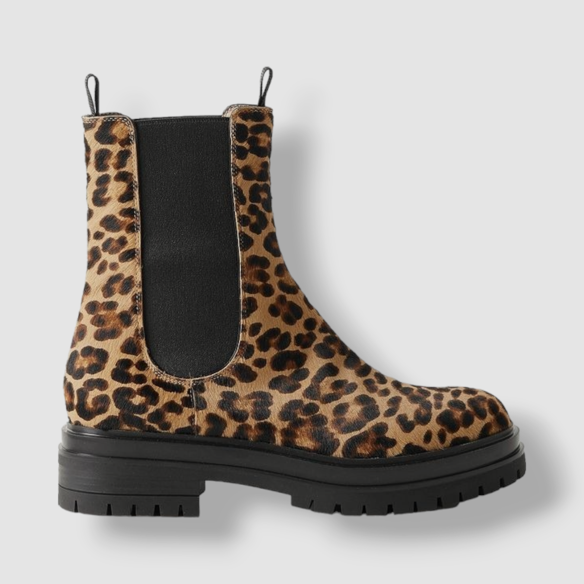 Gianvito Rossi Women's Brown Leopard-Print Ankle Chelsea