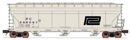 Tolva de 3 bahías InterMountain HO 47096 Penn Central ACF 4650 pies cúbicos | Zustand: New