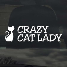 Crazy Cat Lady Vinyl Sticker Decal Kitty Kitten Meow Pet Rescue
