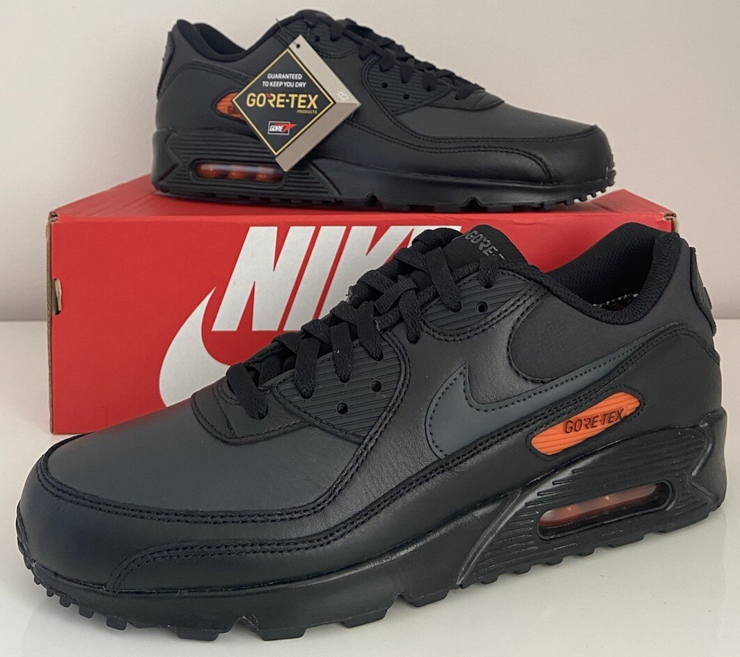 Nike Air Max 90 Gore-Tex Trainers Black Anthracite DJ9779 002 Size