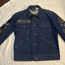 Vintage Wrangler Denim Jacket 44 14 Oz Cotton Sanfornized Made In USA 70s