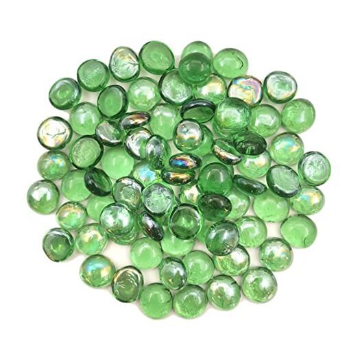 Flat Glass Marbles 1 Pound Vase Filler Fire Pit Glass Pebbles for