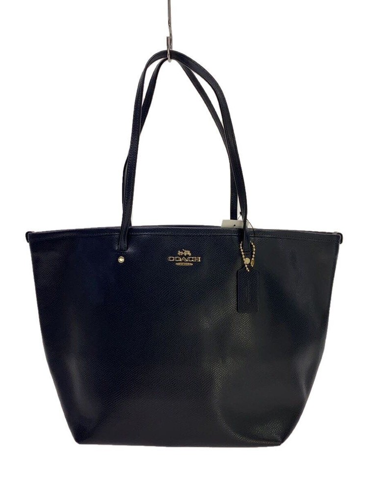 Coach tote bag leather Black Used