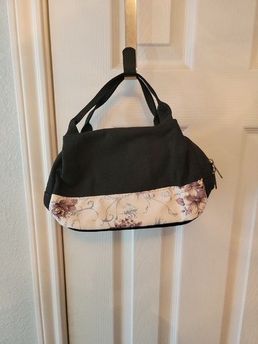 NEW Black, Tan And White Floral Print 3 Pc Set Backpack,pencil Bag,lunch Bag - Picture 3 of 5