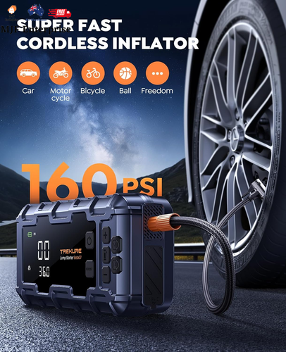 6000A Jump Starter with Air Compressor 160PSI, 45W Charging Car Battery Jump Sta - Picture 3 of 12