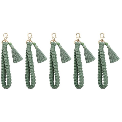 5 Count Retro Ethnic Style Keychain Miss Wristlet for Women Bracelet - 第 1/12 張圖片