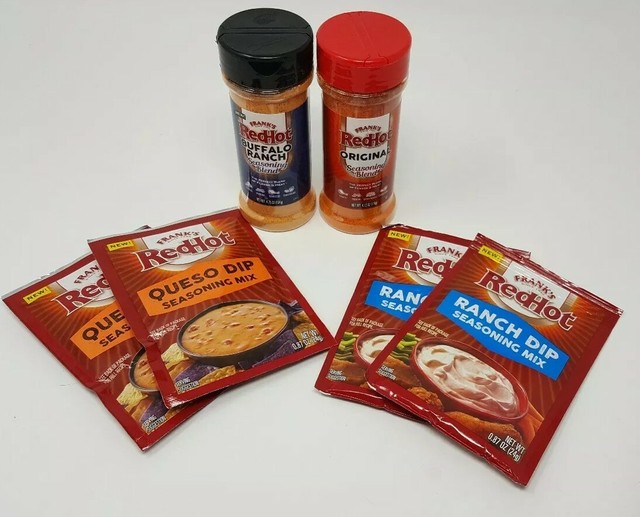 FRANK'S RED HOT SEASONING BUNDLE SAMPLER Original, Buffalo Ranch, Dip