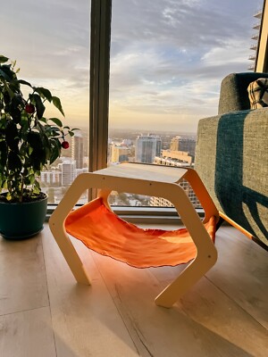 Indoor Cat Hammock, Cat Furniture, Cat Bed, Cat Hammock with End Table