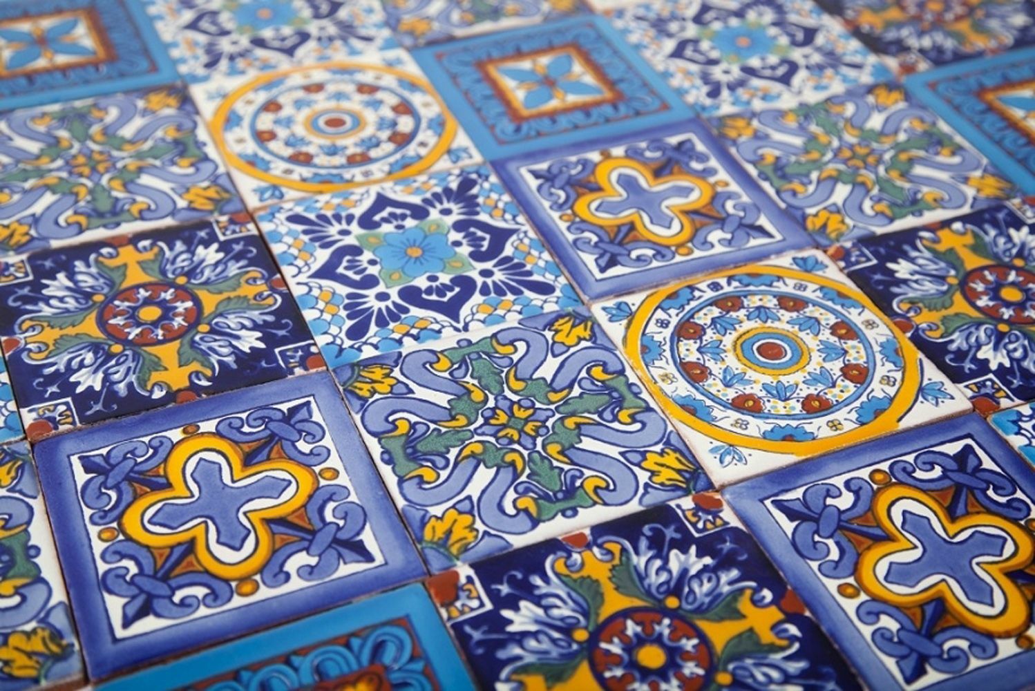 Cerames Carrelage en céramique Mexicaine Roseton - 30 carrelage mural