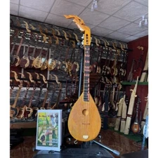 Acoustic Harp Guitar Phin Isarn Work Exquisite Crafts Traditional Musical Yellow