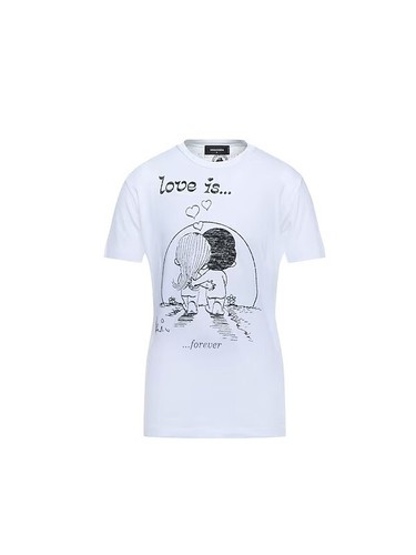 DSQUARED2 "LOVE IS" T-SHIRT 1/2 # WHITE # GR. S # MIT ETIKETT # NEU