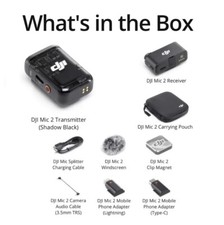 DJI MIC 2 Wireless Lavalier Microphone System Dual-Channel Video Recording TX RX