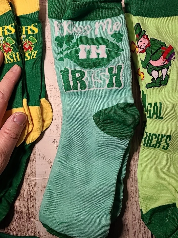 Calcetines Let's Get St Patrick's Day Started 12 pares NUEVOS EN CAJA. Hombre Talla 6-12 Foto 4 de 4