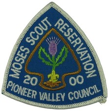 Pioneer Valley Council MA 2000 Moses Scout Reservation Camp PP WHT Bdr (WY1371)
