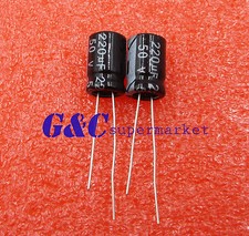 50PCS 220uF 50V Electrolytic Capacitor 105 C 8x12mm
