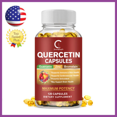 120 Capsules Quercetin with Bromelain - Premium Antioxidant Immune Support