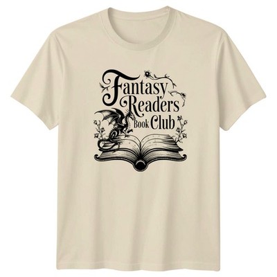 Fantasy Leser Buch Club T-Shirt Drache Literatur Lesen Geschenk für Sie und Ihn