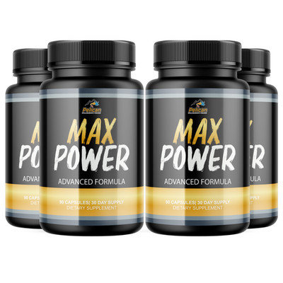 Max Power- Bodybuilding & Men's Health Support- 4 Bottles- 360 Capsules