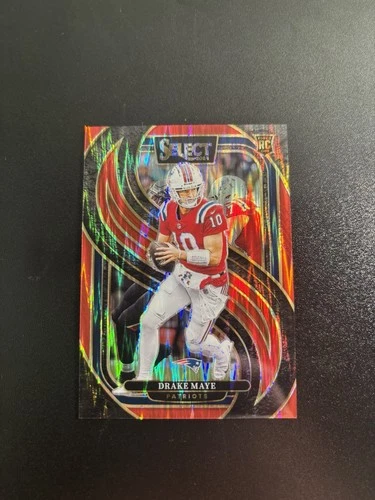 2024 Panini Select Premier Level Drake Maye #218 Red Shock Prizm /249 (RC)