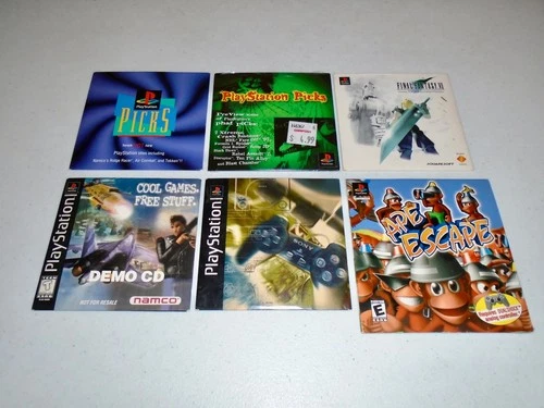 6 HTF PS1 demo disc lot ☆☆ PlayStation Picks, Ape Escape w/ poster, Final F VII