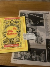 1985 Farm Aid Concert Program John Cougar Mellencamp Willie Nelson Neil Young