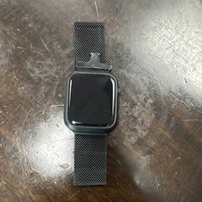 Apple Watch SE 2 44mm Black Aluminum Case Black Steel Mesh Band Touchscreen