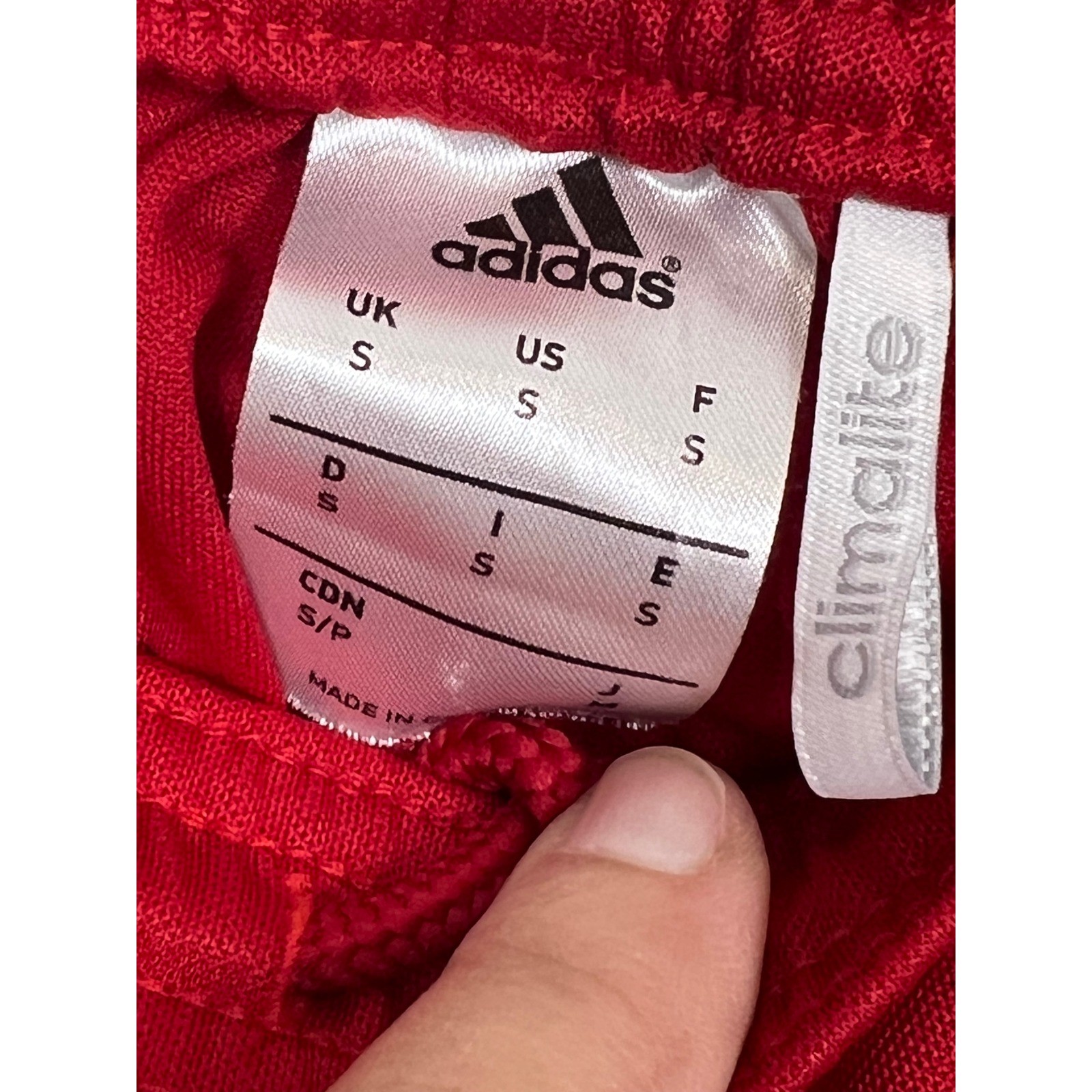 Adidas Climalite Soccer Shorts Mens Small Red Athletic Training AJ5881 AZB011 image 3