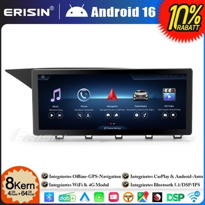10.25'' 64GB Android 16 DAB+ Autoradio GPS Navi Mercedes GLK Klasse X204 NTG 4.0