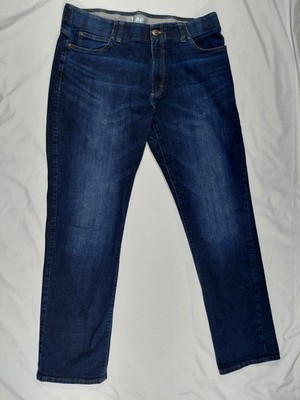 Lee Straight Taper Jeans 36x34 Mens Dark Wash Blue Denim 