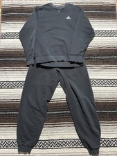 Vintage Adidas Black Size Small 3 Stripe Clima365 Track Suit Set