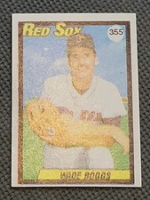 WADE BOGGS 1990 Topps VENEZUELAN Sticker ROOKIE Grandes Ligas NEVER in Album 