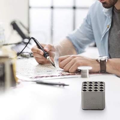 Multi Grid Design Soldering Iron Tip Box for Organized Workspace Solutions