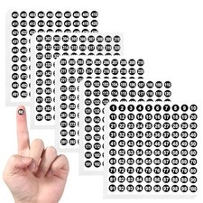 7500Pcs 1-500 Number Stickers - 15 Sets Vinyl Consecutive Round 7500 PCS 1-500