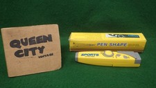 1990s Vintage Yellow Sports FM Pocket Radio-Flashlight Combo w/Box