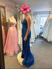 Sherri Hill Fringe Skirt Fitted Prom Dress  Size 6