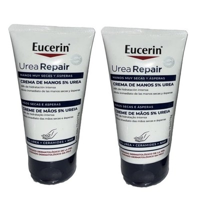 2 PACK Eucerin UreaRepair PLUS 5% Urea Repairing Hand Cream 75ml
